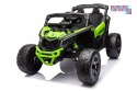 [17294] Buggy lakierowany na akumulator 4x200W 24V/5Ah ekoskóra EVA LED Bluetooth - zielony