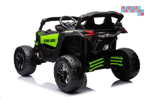 [17294] Buggy lakierowany na akumulator 4x200W 24V/5Ah ekoskóra EVA LED Bluetooth - zielony