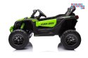 [17294] Buggy lakierowany na akumulator 4x200W 24V/5Ah ekoskóra EVA LED Bluetooth - zielony