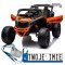 [17293] Buggy lakierowany na akumulator 4x200W 24V/5Ah ekoskóra EVA LED Bluetooth - pomarańczowy