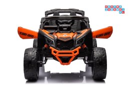 [17286] Buggy ca003 na akumulator 4x200W 24V/5Ah ekoskóra EVA LED Bluetooth Radio FM - pomarańczowy