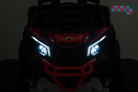 Auto Na Akumulator Buggy ekoskóra EVA LED Bluetooth Radio FM