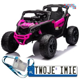 Auto Na Akumulator Buggy ekoskóra EVA LED Bluetooth Radio FM