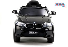 [3288] BMW X6 lakierowany na akumulator 2x45W 12V/7Ah Ekoskóra EVA LED - czarny