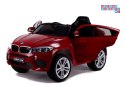 [3286] BMW X6 lakierowany na akumulator 2x45W 12V/7Ah Ekoskóra EVA LED - czerwony