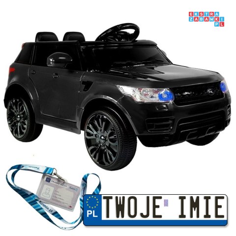 [6586] Auto dla najmłodszych HL1638 na akumulator 2x45W 12V/4.5Ah pilot LED MP3 radio - czarny