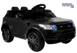 [6586] Auto dla najmłodszych HL1638 na akumulator 2x45W 12V/4.5Ah pilot LED MP3 radio - czarny