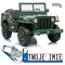 [7456] Wojskowy terenowy jeep samochód JH101 na akumulator 4x45W 12V/14Ah Ekoskóra Pilot MP3 EVA - zielony