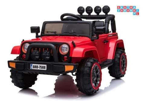 [BRD-7588] Terenowy Full Time 4WD 4X40W 12V/10Ah koła EVA, pilot, LED - czerwony