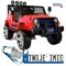 [6589] Auto terenowe Jeep na akumulator 4x45W 12V/10Ah Bluetooth Ekoskóra EVA LED - czerwony