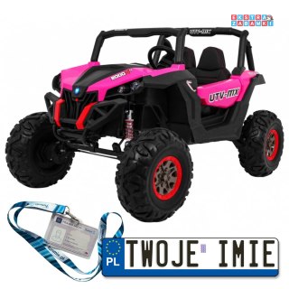 XMX-603-MP4 Buggy SuperStar na akumulator dwuosobowy - różowy, 24V/7Ah, 4x45W, Dotykowy panel, Pilot, LED [XMX-603-MP4]