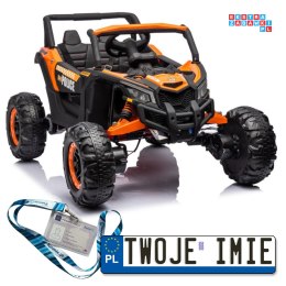 Auto Pojazd Na Akumulator Buggy 24V 4x4 ekoskóra Bluetooth EVA LED