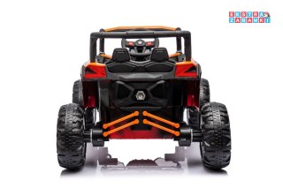 Buggy na akumulator 24V 4x4 - czarny, ekoskóra, Bluetooth, EVA, LED