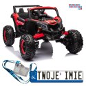 Auto Pojazd Na Akumulator Buggy 24V 4x4 ekoskóra Bluetooth EVA LED