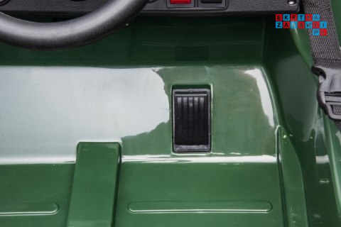 [14972] Wojskowe auto terenowe JH-103 na akumulator 4x45W 12V/7Ah Ekoskóra EVA LED - zielony