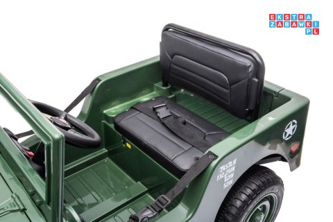 [14972] Wojskowe auto terenowe JH-103 na akumulator 4x45W 12V/7Ah Ekoskóra EVA LED - zielony