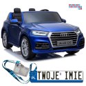 [3738] Auto Audi Q5 lakierowane na akumulator 4x45W Ekoskóra EVA LED - niebieski