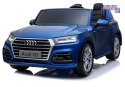 [3738] Auto Audi Q5 lakierowane na akumulator 4x45W Ekoskóra EVA LED - niebieski