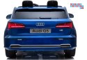 [3738] Auto Audi Q5 lakierowane na akumulator 4x45W Ekoskóra EVA LED - niebieski