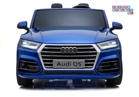 [3738] Auto Audi Q5 lakierowane na akumulator 4x45W Ekoskóra EVA LED - niebieski