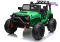 [6515] Pojazd terenowy Jeep na akumulator 2x200W Ekoskóra Bluetooth EVA LED - zielony