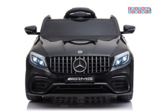 Czarny Mercedes GLC 63S na akumulator - 4x45W, 12V/7Ah, ekoskóra, pilot, EVA - [5573]