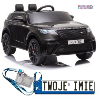 Czarny SUV Range Rover na akumulator - EVA, MP3, LED - [7757]