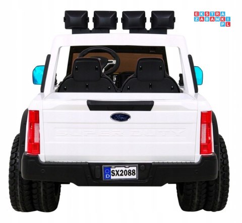 [SX2088] Ford Super Duty auto na akumulator 4x45W 12V/14Ah ekoskóra EVA LED - biały