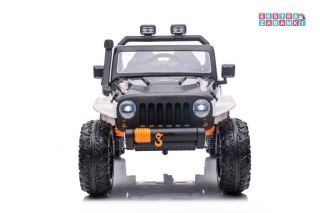 Biały Terenowy XB-1118 na akumulator - 4x45W, 12V/10Ah, z pilotem, ekoskóra, EVA, LED - [9063]