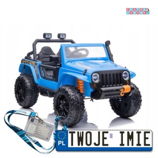 Niebieski Terenowy XB-1118 na akumulator - 4x45W, 12V/10Ah, z pilotem, ekoskóra, EVA, LED - [9064]
