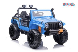 Niebieski Terenowy XB-1118 na akumulator - 4x45W, 12V/10Ah, z pilotem, ekoskóra, EVA, LED - [9064]