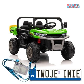 Auto XMX623 buggy na akumulator 4x4 - czarny, 12V, ekoskóra, EVA, LED, MP4, USB, pasy, Bluetooth