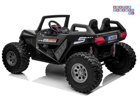 [4192] Buggy SX1928 lakierowany na akumulator 4x45W 24V/7Ah Ekoskóra EVA LED - czarny