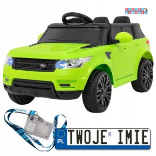 Jasnozielone Auto Start Run na akumulator - 12V/4.5Ah, 2x30W, MP3, LED, pilot - [HL-1638]