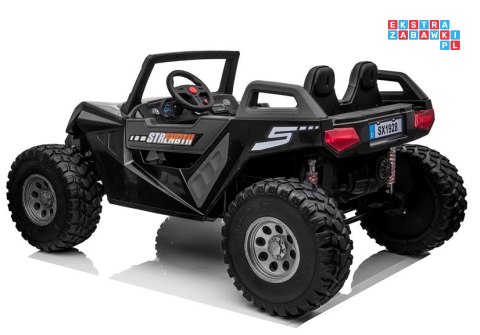 [12969] Terenowe Buggy SX1928 na akumulator 4x55W 24V/7Ah ekoskóra pilot EVA LED - czarny