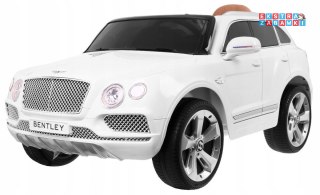 Białe Bentley Bentayga na akumulator - Pilot, Koła EVA, Radio MP3