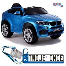 BMW X6 2x45W Lakierowane Auto na Akumulator Ekoskóra EVA LED