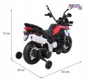 [JT5002A] Motocykl BMW F850 GS na akumulator 2x35W 12V/7Ah z Wolnym Startem Kółka pomocnicze Audio LED EVA - czerwony