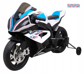 Białe BMW HP4 na akumulator - 2x35W, Pomocnicze kółka, Wolny Start, EVA, MP3, LED