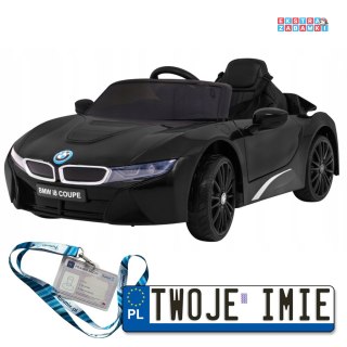 Czarne BMW I8 Lift na akumulator - 2x35W, Wolny Start, Wgrane melodyjki MP3, USB, LED