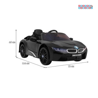 Czarne BMW I8 Lift na akumulator - 2x35W, Wolny Start, Wgrane melodyjki MP3, USB, LED