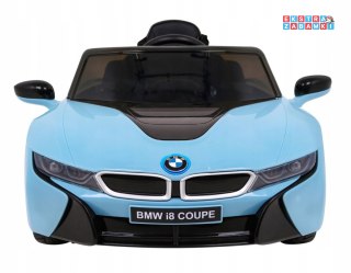 Niebieskie BMW I8 Lift na akumulator - 2x35W, 12V/4.5Ah, Wolny Start, MP3, USB, LED - [JE1001]