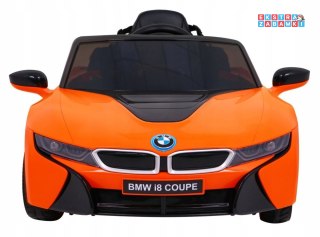 Pomarańczowe BMW I8 Lift na akumulator - 2x35W, 12V/4.5Ah, Wolny Start, MP3, USB, LED - [JE1001]