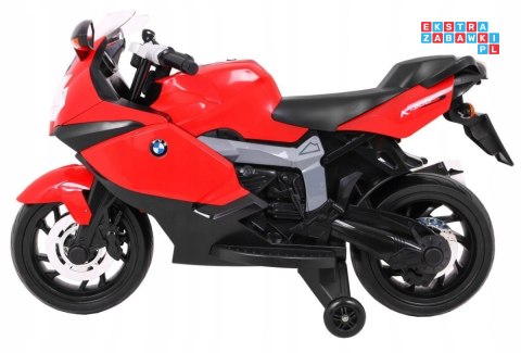 [PA.283] Motocykl BMW K1300S z kółkami pomocniczymi na akumulator 12V/5.5Ah dźwięki światła - czerwony