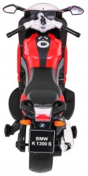 [PA.283] Motocykl BMW K1300S z kółkami pomocniczymi na akumulator 12V/5.5Ah dźwięki światła - czerwony