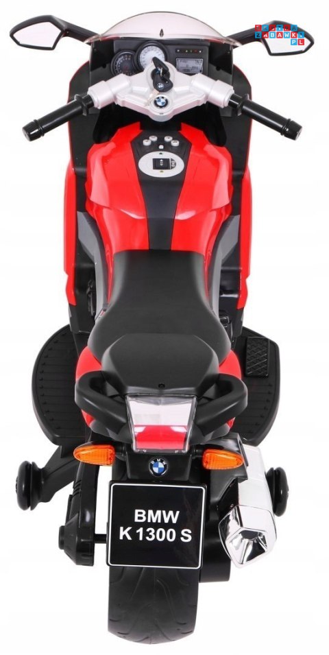 [PA.283] Motocykl BMW K1300S z kółkami pomocniczymi na akumulator 12V/5.5Ah dźwięki światła - czerwony