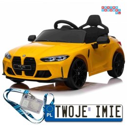 BMW M4 2X35W Pojazd na akumulator ekoskóra EVA MP3 bluetooth AUX USB