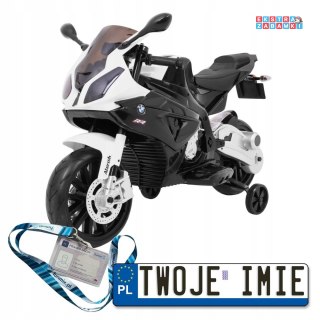 Czarny BMW S1000 RR na akumulator - Kółeczka pomocnicze, Nóżka podpórka