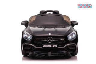 Czarny Mercedes SL65 S na akumulator - 2x45W, 12V/7Ah, LCD - [4263]