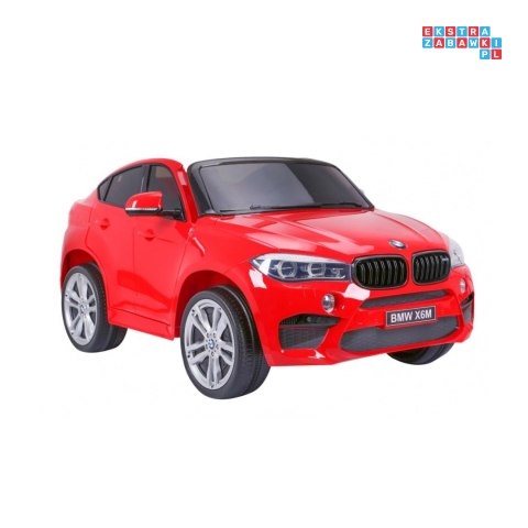 BMW X6M XXL Lakierowane Auto na akumulator Pilot Ekoskóra Pasy Wolny Start MP3 LED